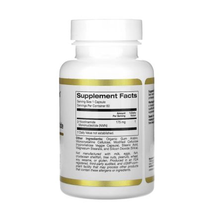 California Gold Nutrition NMN Supplement Ingedients