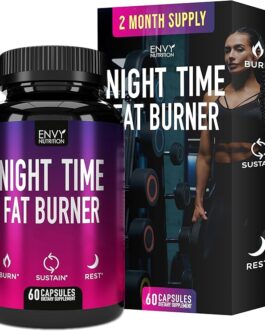 Night Time Fat Burner Supplements with Green Coffee Bean Extract – 60 Capsules