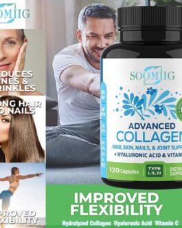 Advanced Collagen Hair,Skin,Nails,& Joint Support+Hyaluronic Acid & Vitamin C